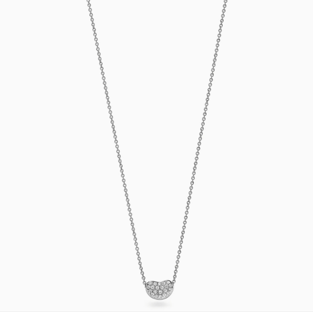 Tiffany Bean design Pendantin Platinum with Diamonds, 9 mm